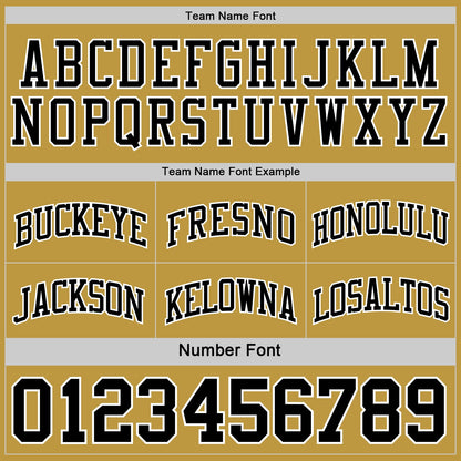 Custom Reversible Black White-Old Gold Double Side Sublimation Basketball Set Jersey