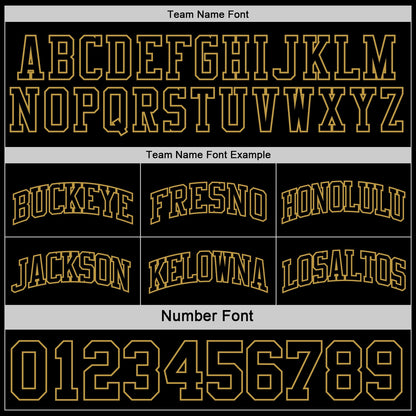 Custom Reversible Black Old Gold Double Side Sublimation Basketball Set Jersey