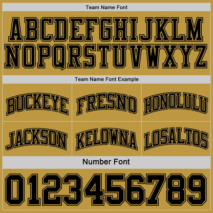 Custom Reversible Black Old Gold Double Side Sublimation Basketball Set Jersey