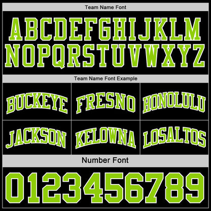 Custom Reversible Black Neon Green-White Double Side Sublimation Basketball Set Jersey
