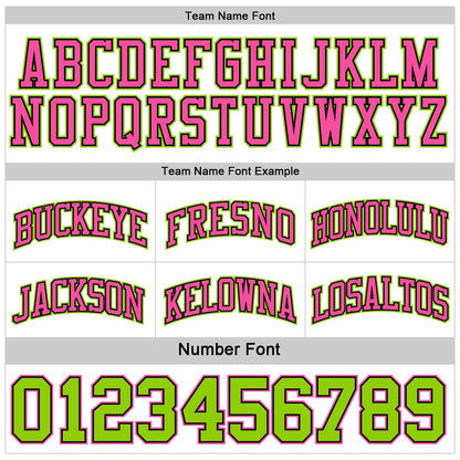Custom Reversible Black Pink-Neon Green Double Side Sublimation Basketball Set Jersey
