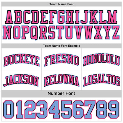 Custom Reversible Black Pink-Light Blue Double Side Sublimation Basketball Set Jersey