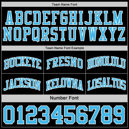 Custom Reversible Black Sky Blue-White Double Side Sublimation Basketball Set Jersey