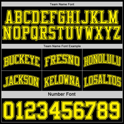 Custom Reversible Black Light Yellow Double Side Sublimation Basketball Set Jersey