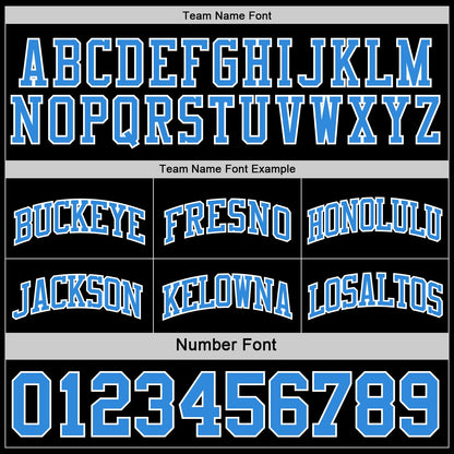 Custom Reversible Black Powder Blue-White Double Side Sublimation Basketball Set Jersey