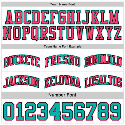 Custom Reversible Black Neon Pink-Aqua Double Side Sublimation Basketball Set Jersey