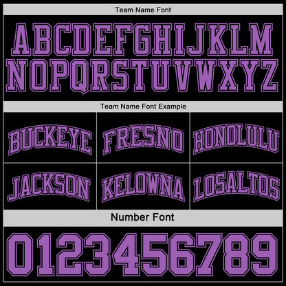 Custom Reversible Black Medium Purple Double Side Sublimation Basketball Set Jersey