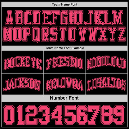 Custom Reversible Black Neon Pink Double Side Sublimation Basketball Set Jersey