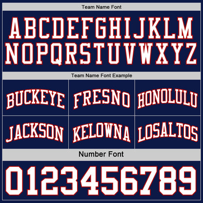Custom Navy White-Red Reversible Double Side Sublimation Basketball Set Jersey