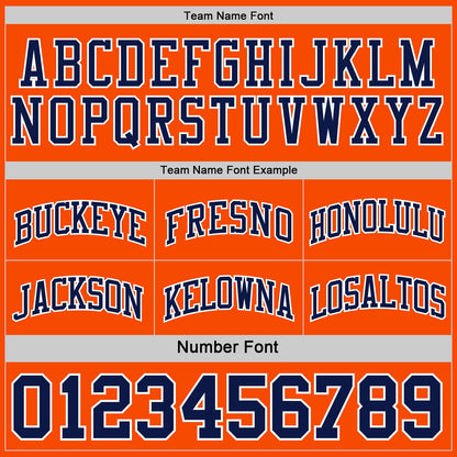 Custom Navy Orange-White Reversible Double Side Sublimation Basketball Set Jersey