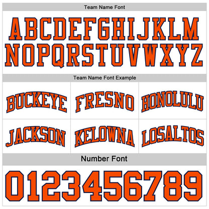 Custom Navy White-Orange Reversible Double Side Sublimation Basketball Set Jersey