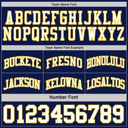Custom Navy White-Gold Reversible Double Side Sublimation Basketball Set Jersey