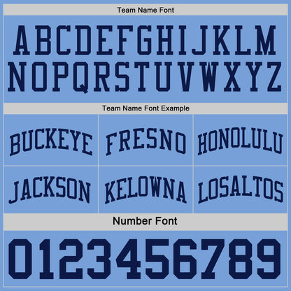 Custom Navy Light Blue Reversible Double Side Sublimation Basketball Set Jersey