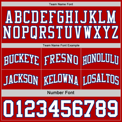 Custom Royal White-Red Reversible Double Side Sublimation Basketball Set Jersey