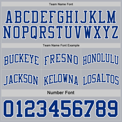 Custom Royal White-Gray Reversible Double Side Sublimation Basketball Set Jersey