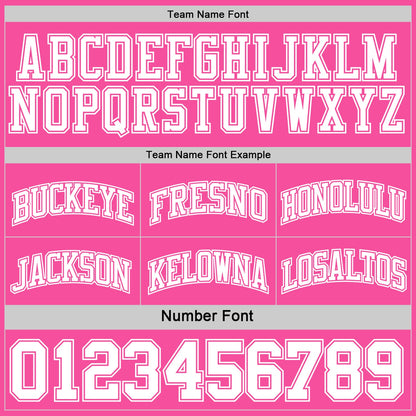 Custom Pink White Reversible Double Side Sublimation Basketball Set Jersey