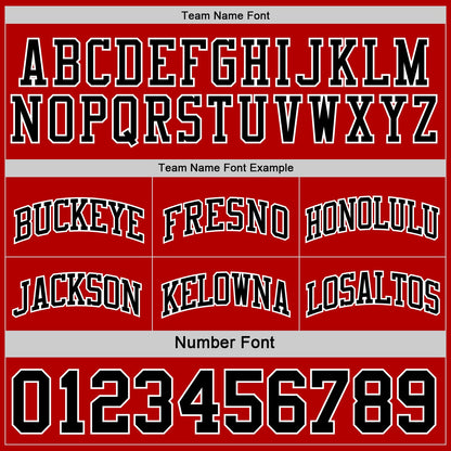 Custom Red Black-White Reversible Double Side Sublimation Basketball Set Jersey