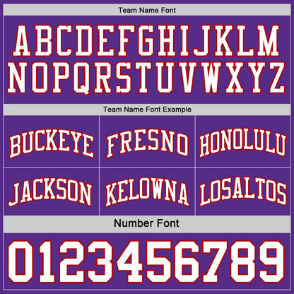 Custom Red White-Purple Reversible Double Side Sublimation Basketball Set Jersey