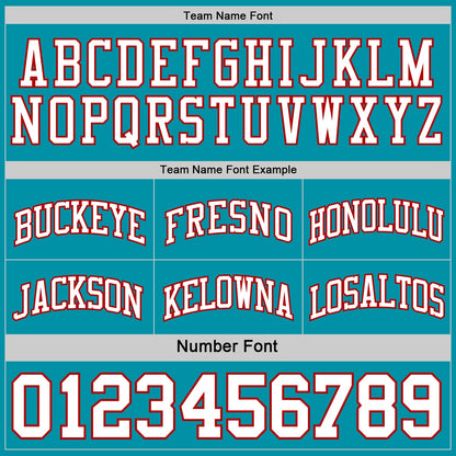 Custom Red White-Teal Reversible Double Side Sublimation Basketball Set Jersey