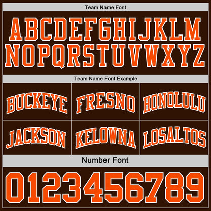 Custom Brown Orange-White Reversible Double Side Sublimation Basketball Set Jersey