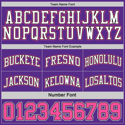 Custom Purple Pink Black-White Reversible Double Side Sublimation Basketball Set Jersey