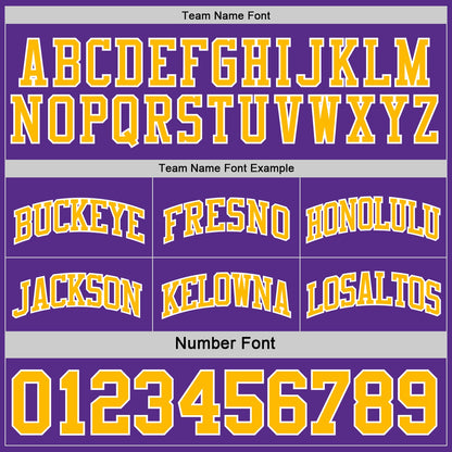 Custom Purple Gold-White Reversible Double Side Sublimation Basketball Set Jersey