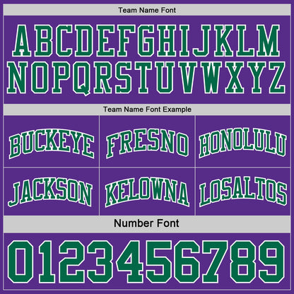 Custom Purple Kelly Green-White Reversible Double Side Sublimation Basketball Set Jersey