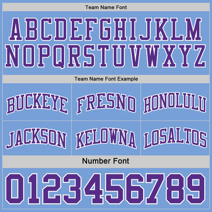 Custom Purple White-Light Blue Reversible Double Side Sublimation Basketball Set Jersey
