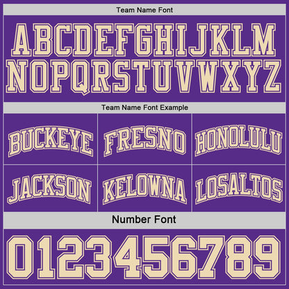 Custom Reversible Purple Cream Double Side Sublimation Basketball Set Jersey