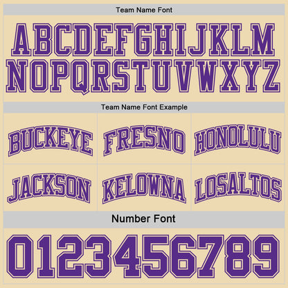 Custom Reversible Purple Cream Double Side Sublimation Basketball Set Jersey
