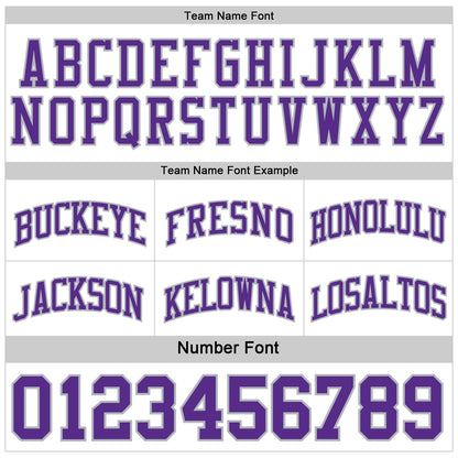 Custom Reversible Purple White-Gray Double Side Sublimation Basketball Set Jersey