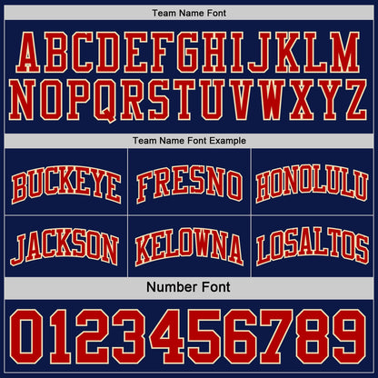 Custom Reversible Navy Red-Cream Double Side Sublimation Basketball Set Jersey