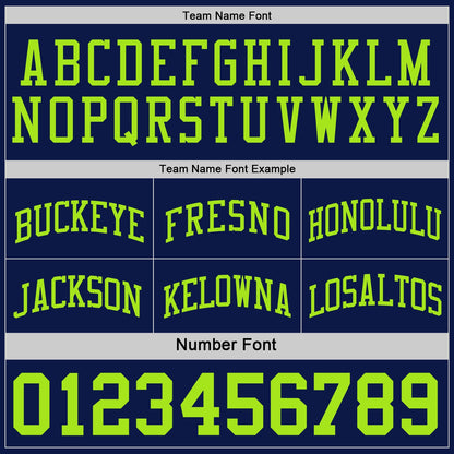 Custom Reversible Navy Neon Green Double Side Sublimation Basketball Set Jersey