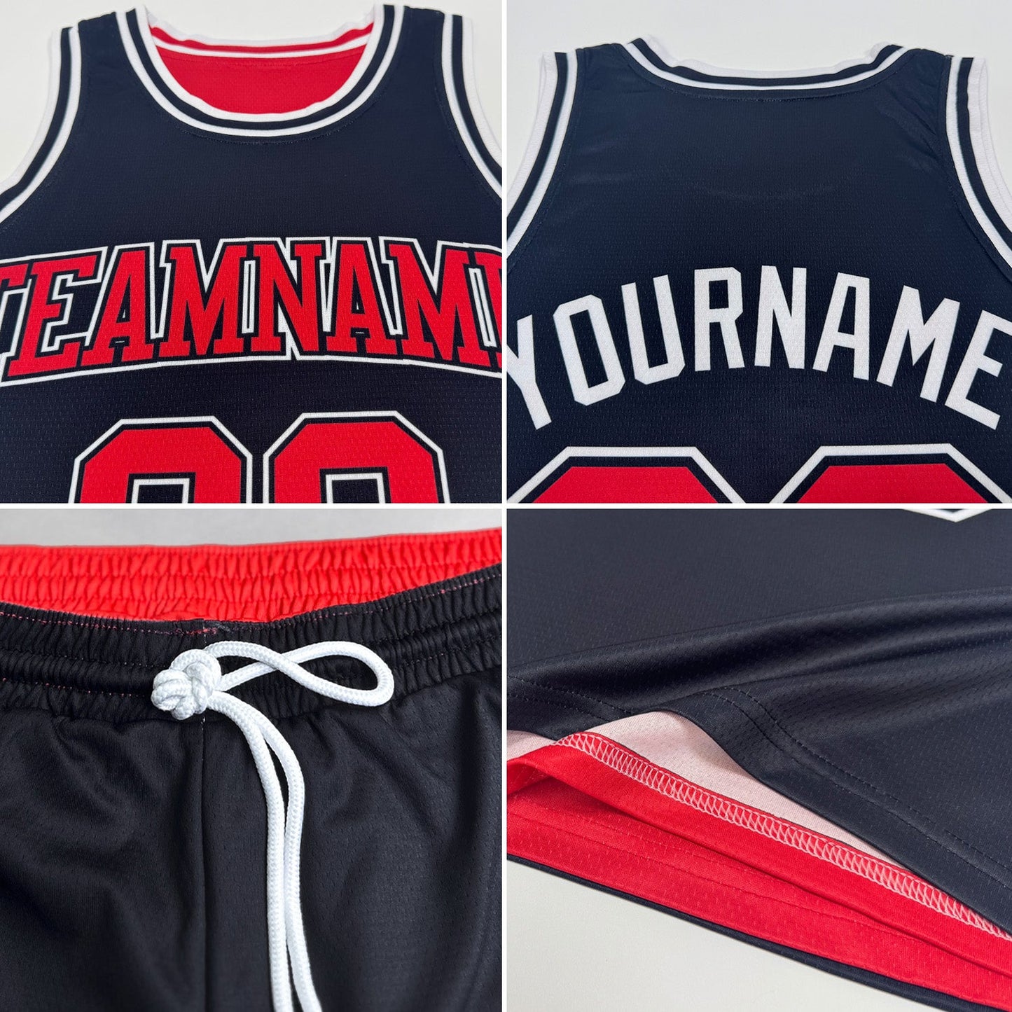 Custom Reversible Black Cream-Green Double Side Sublimation Basketball Set Jersey