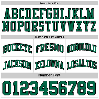 Custom Reversible Black White-Kelly Green Double Side Sublimation Basketball Set Jersey