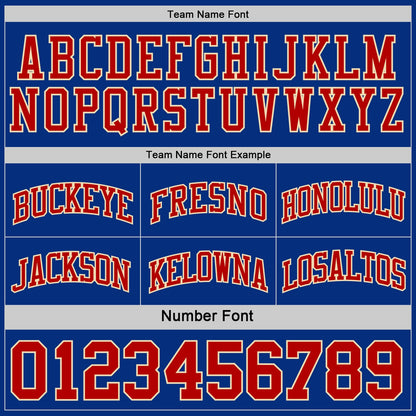 Custom Reversible Royal Red-Cream Double Side Sublimation Basketball Set Jersey