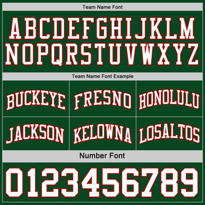 Custom Reversible Green White-Red Double Side Sublimation Basketball Set Jersey