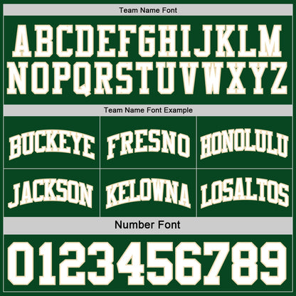 Custom Reversible Green White-Cream Double Side Sublimation Basketball Set Jersey
