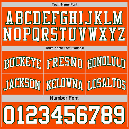 Custom Reversible Green White-Orange Double Side Sublimation Basketball Set Jersey
