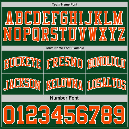 Custom Reversible Green Orange-White Double Side Sublimation Basketball Set Jersey