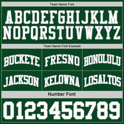 Custom Reversible Green White-Gray Double Side Sublimation Basketball Set Jersey