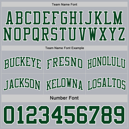 Custom Reversible Green White-Gray Double Side Sublimation Basketball Set Jersey