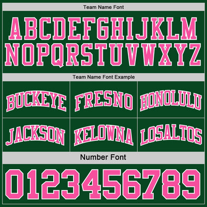 Custom Reversible Green Pink-White Double Side Sublimation Basketball Set Jersey