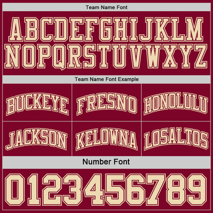 Custom Reversible Maroon Cream Double Side Sublimation Basketball Set Jersey
