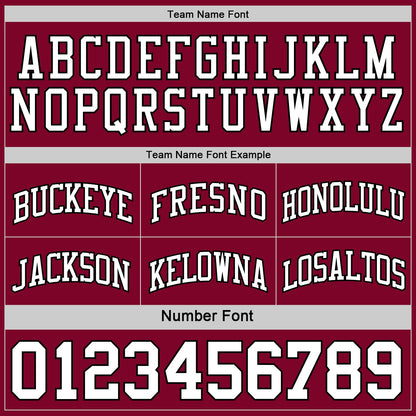 Custom Reversible Maroon White-Black Double Side Sublimation Basketball Set Jersey