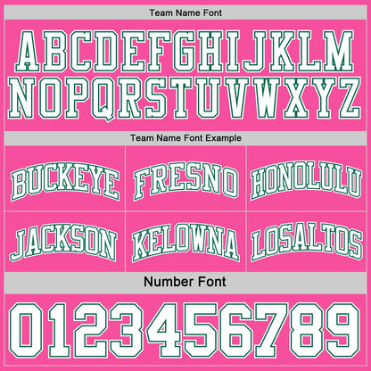 Custom Reversible Kelly Green Pink-White Double Side Sublimation Basketball Set Jersey