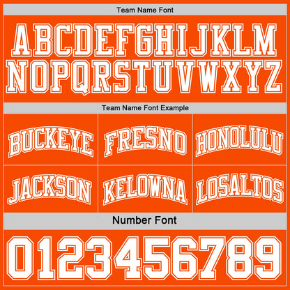 Custom Reversible Orange White Double Side Sublimation Basketball Set Jersey