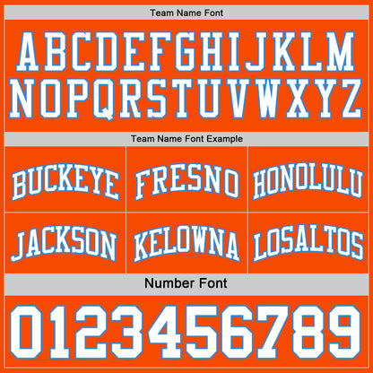 Custom Reversible Orange White-Powder Blue Double Side Sublimation Basketball Set Jersey