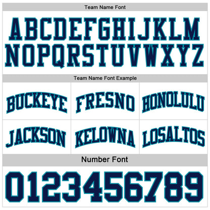 Custom Reversible Teal White-Navy Double Side Sublimation Basketball Set Jersey