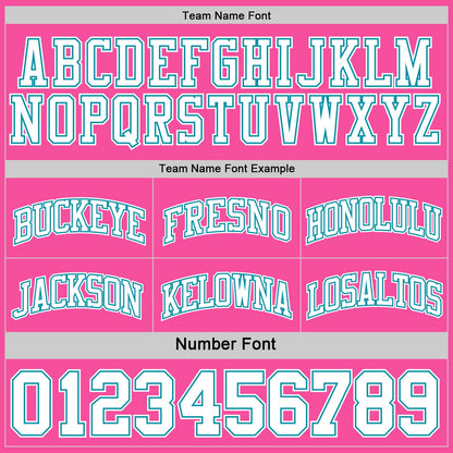 Custom Reversible Teal Pink-White Double Side Sublimation Basketball Set Jersey